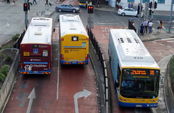 Brisbane Transport Glider Volvo B7RLE C2043 & MAN 18.310 W1434 Volgren CR228L V2208